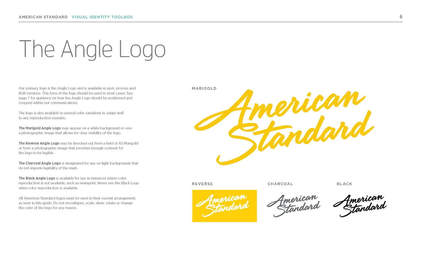 American Standard — the angle logo