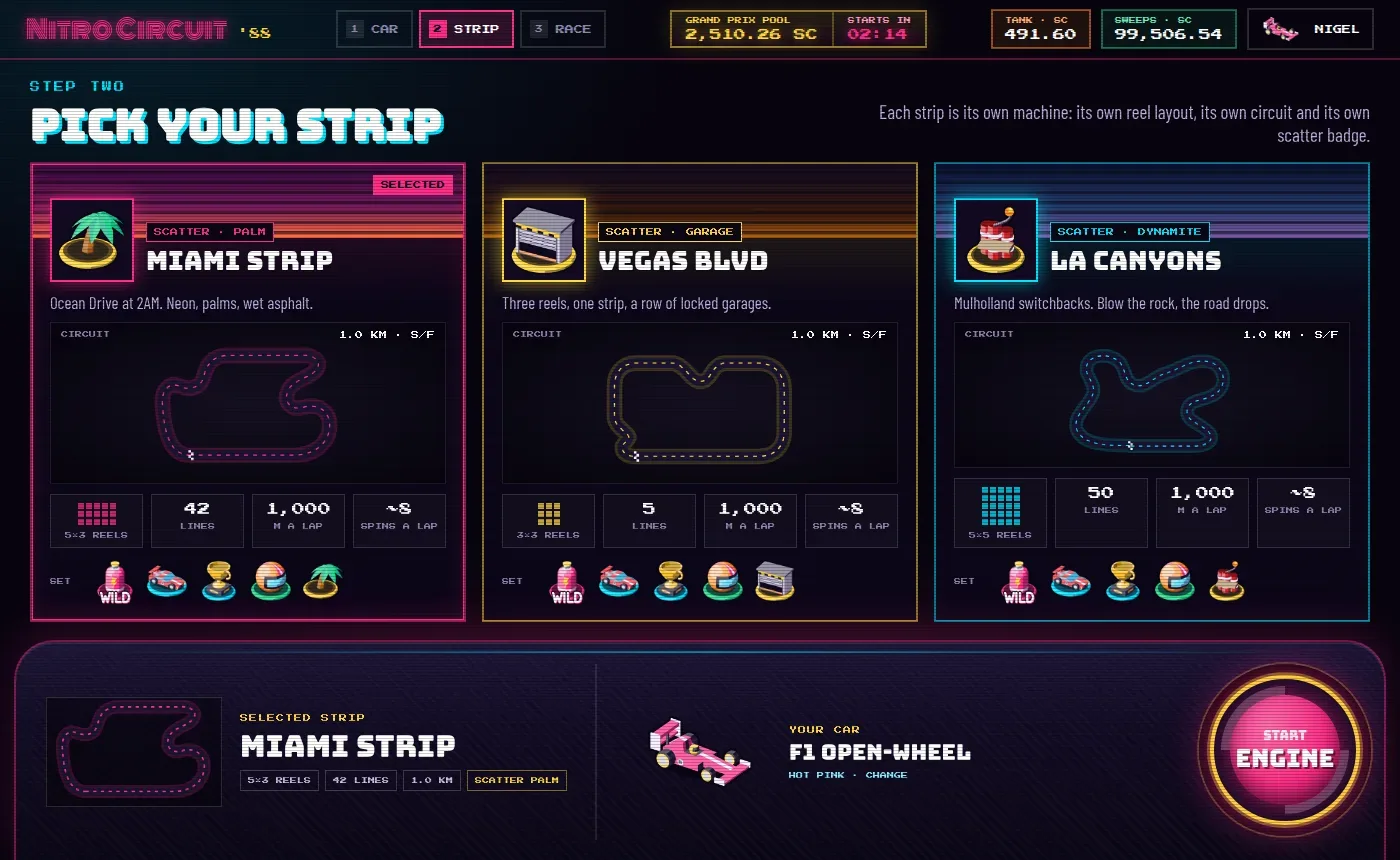 Nitro Circuit — pick your strip